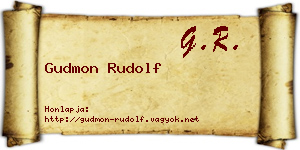 Gudmon Rudolf névjegykártya
