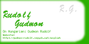 rudolf gudmon business card